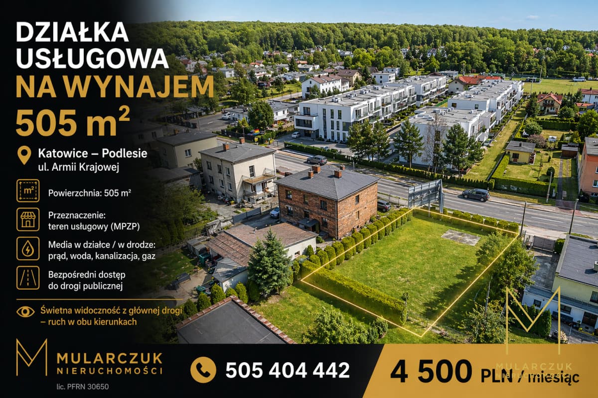 Działka (Usługowa) - Katowice, Katowice, Armii Krajowej - zdjęcie 1